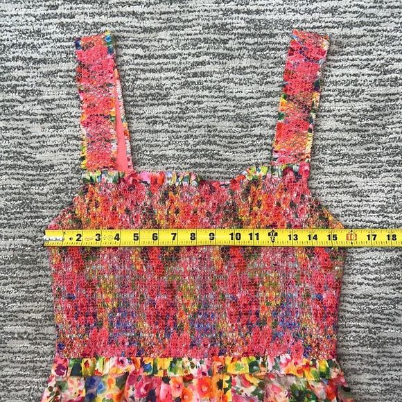 NWT Alice + Olivia Jocelyn Smocked Mini Dress Size 12 - Picture 10 of 16